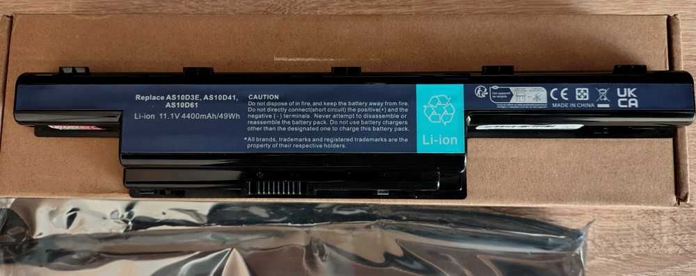 Батарея Acer Li-Ion 11.1V 4400mAh 49Wh AS10D3E, AS10D41, AS10D61 Black