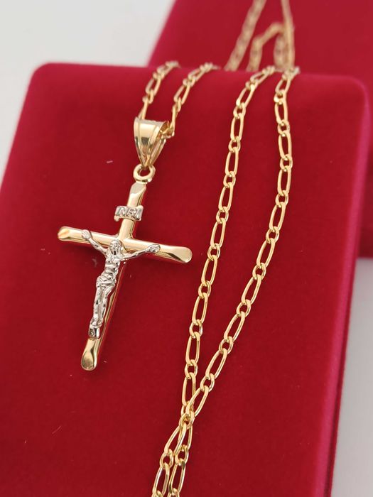 Łańcuszek złoty z krzyżykiem 14 karat 585