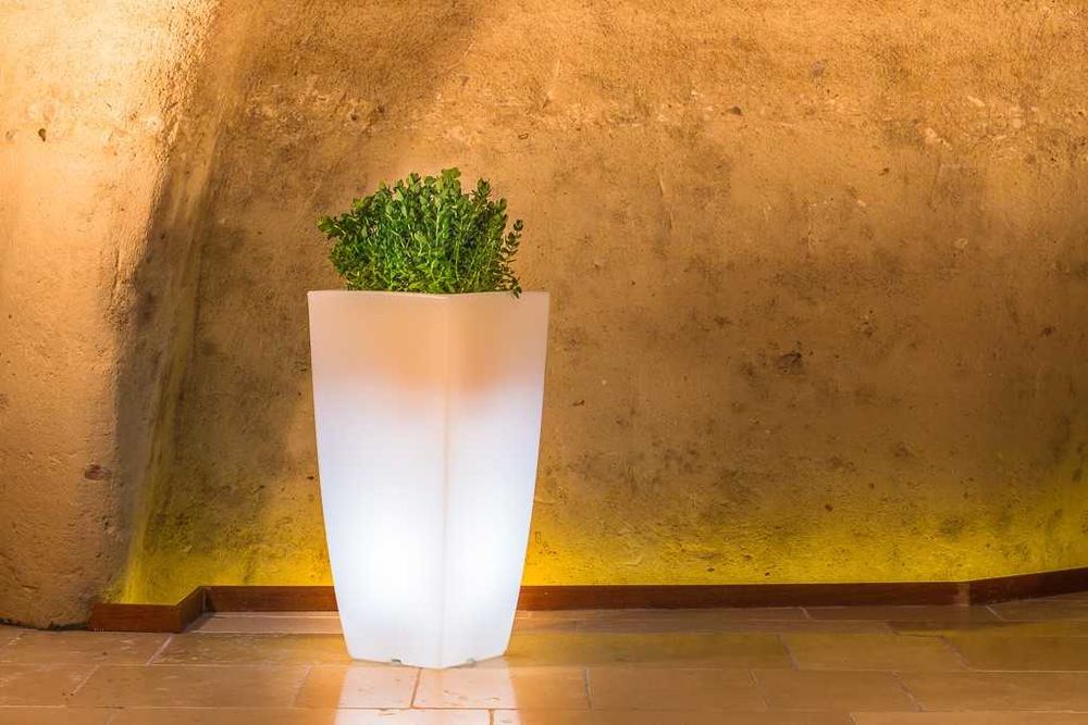 Vasos led com iluminação rgb
