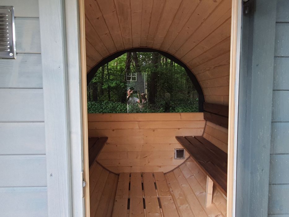 Sauna ogrodowa beczka