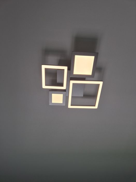 Lampa sufitowa, plafon, LED ciepły zimny - pilot, zmiana jasności, nowoczesny wygląd, Lucande Narumi CCT 38cm
