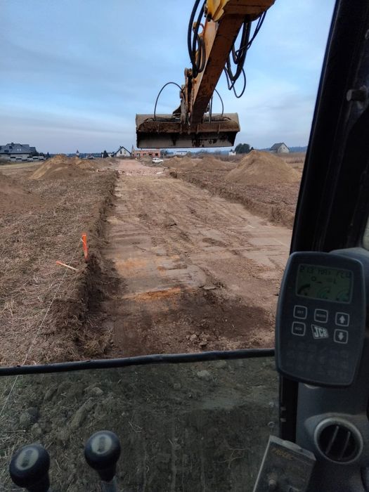 Usługi koparką, pracę ziemne, wykopy, wyburzenia