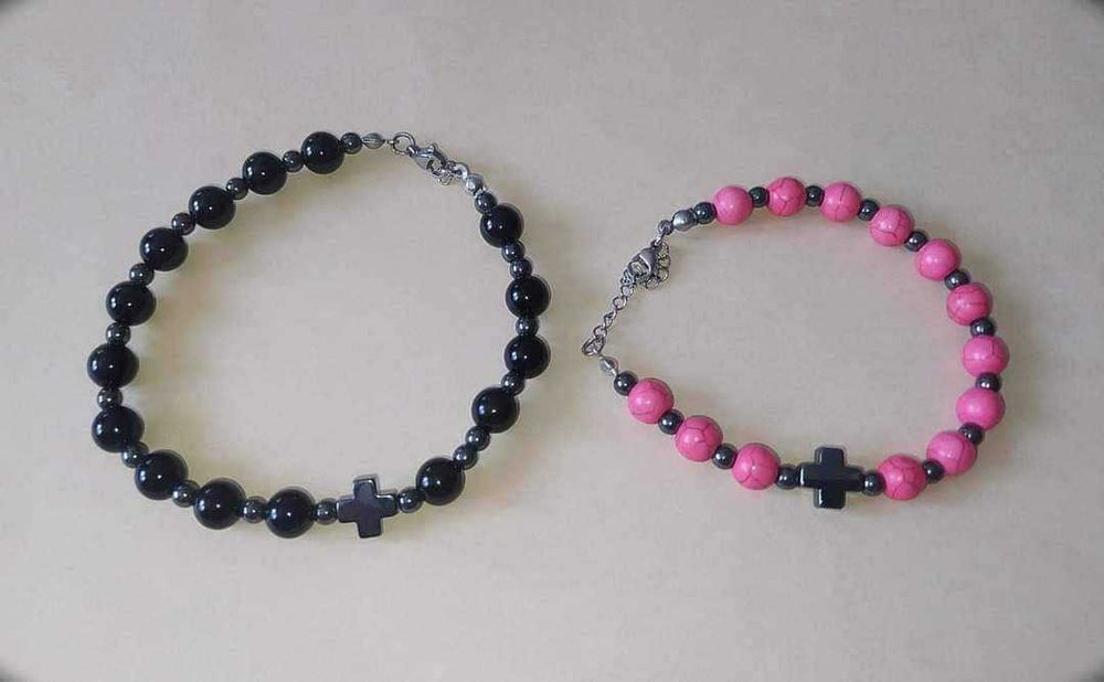 Różaniec na rękę z kamieni,bransoletka, prezent święta,komunia,dziesią