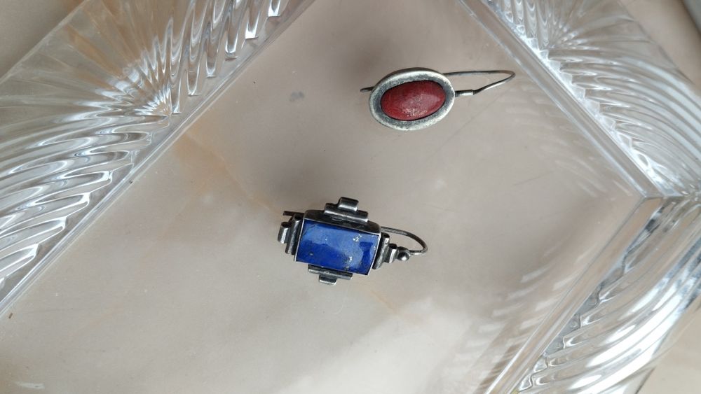 Старовинні одиничні сережки.925 проба