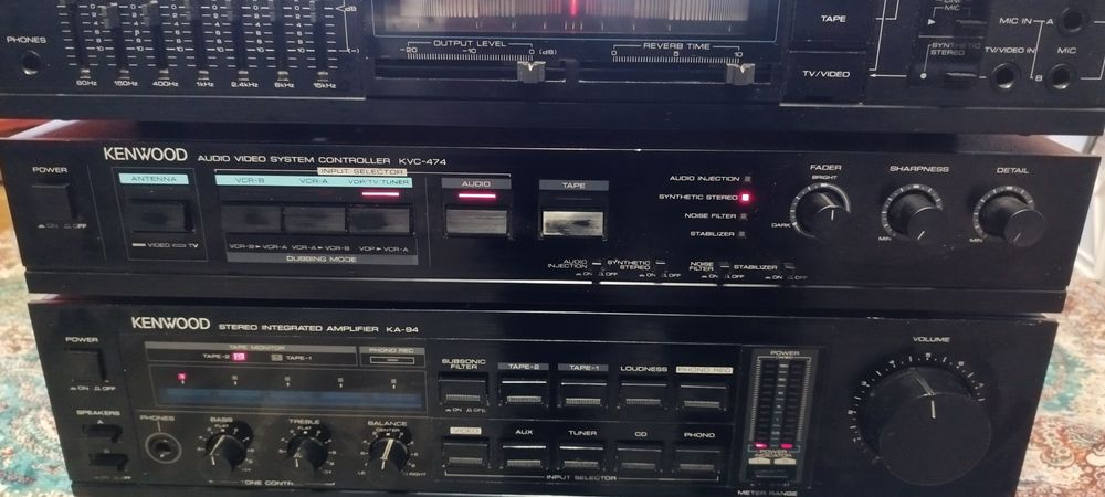 Zestaw audio KENWOOD GE-94 KVC-474 KA-94 – system hi-fi vintage