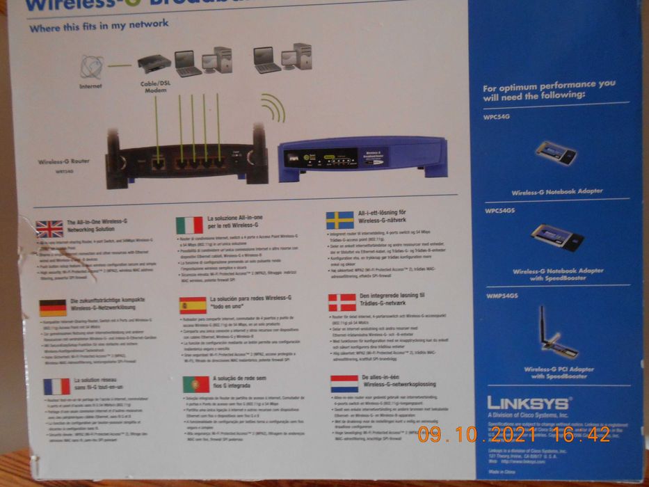 Router Linksys WRT54G Wireless-G