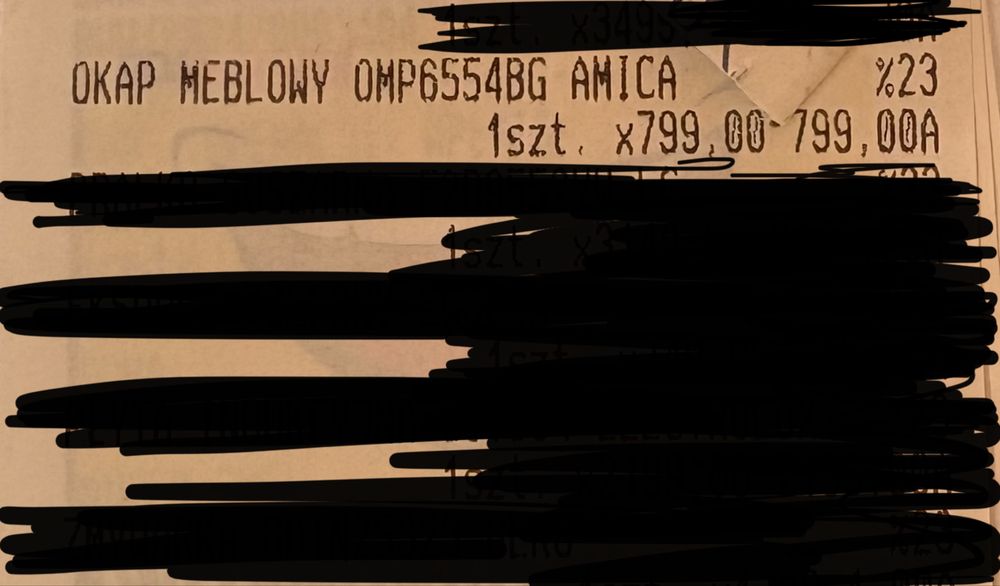 Okap meblowy Amica