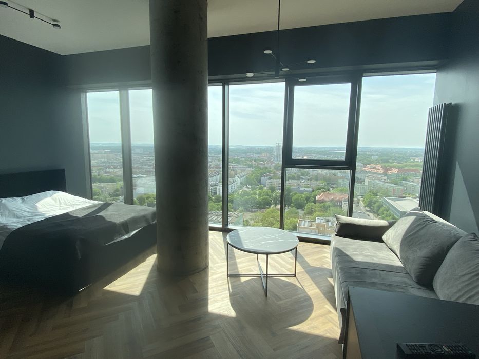 Hanza Tower 21 piętro Piękny widok na całe miasto