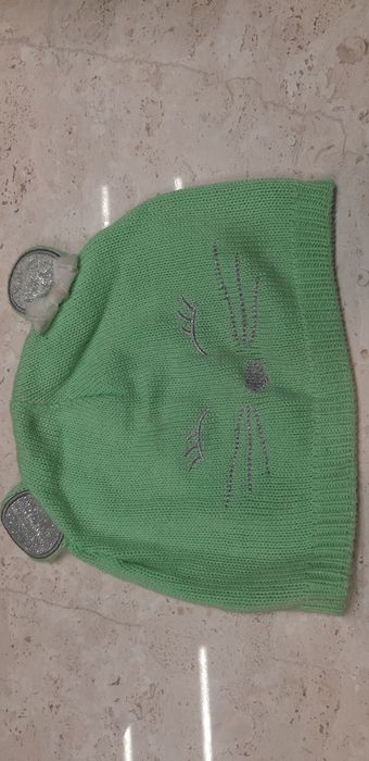 Zielona czapka kotek cool club 6-10lat rozm 56