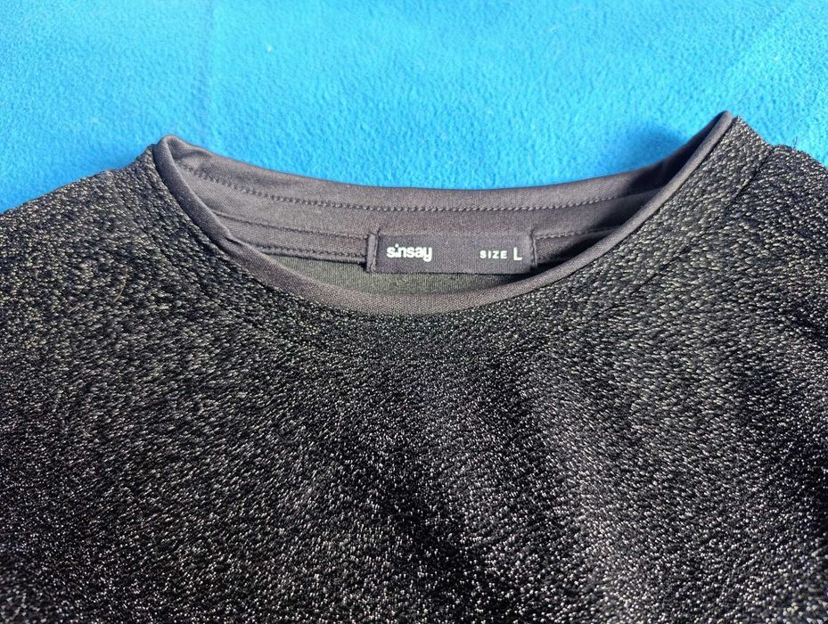 Bluzka krótka czarna L