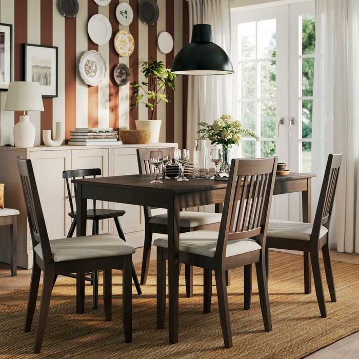Stół rozkładany z krzesłami Ikea NÄSINGE