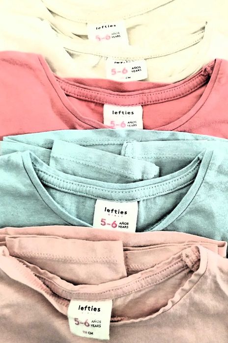 Conjunto 5 Tshirts Manga Comprida 5-6 Anos Lefties