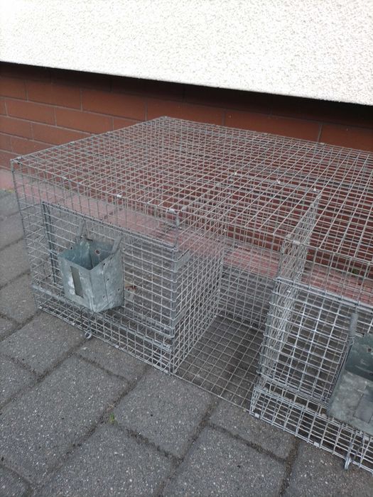 Klatka ocynkowana poczwórna przepiórki drób króliki 190x50x35