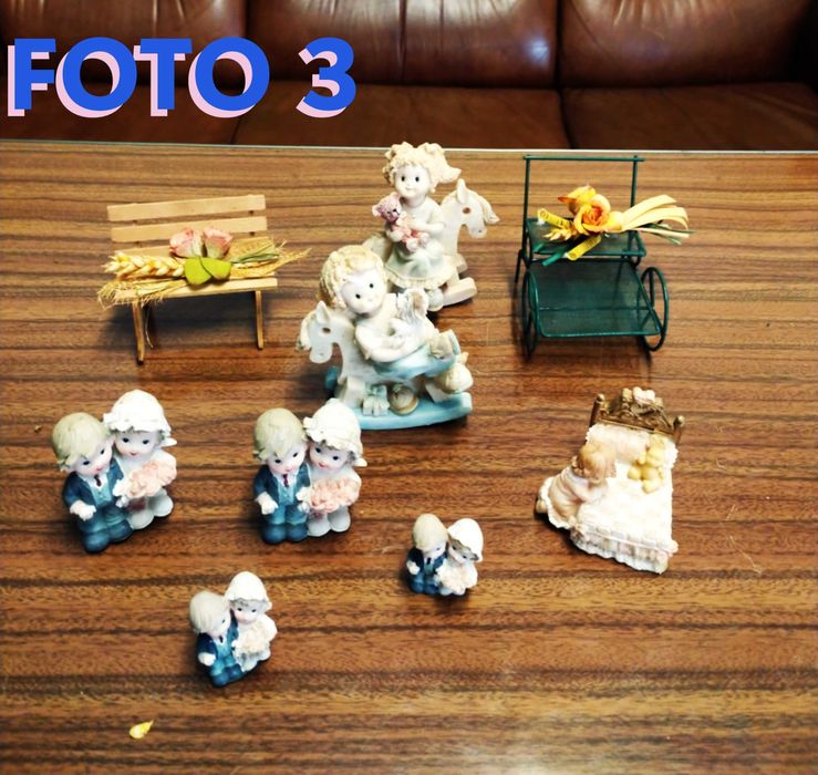 Peças em louça, limoges, resina, porcelana e velas decorativas