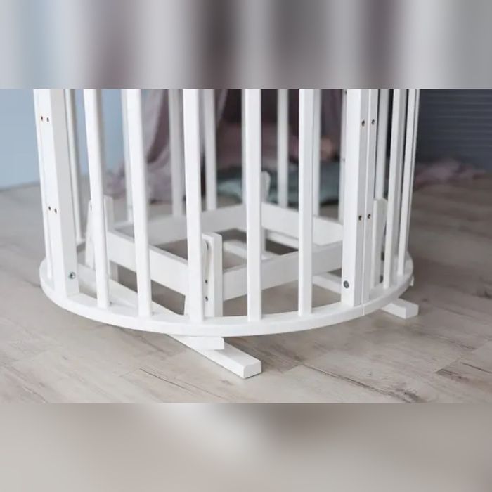 Кровать детская овальная 8 в 1 Кузя Premium Bed колёса+маятник+ матрац