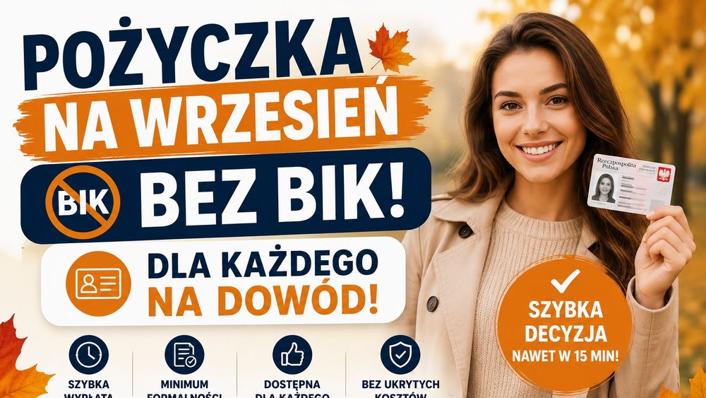 Pożyczka na dowód,Bez BIK,KRD i baz. Kredyt od 2 do 25tys.