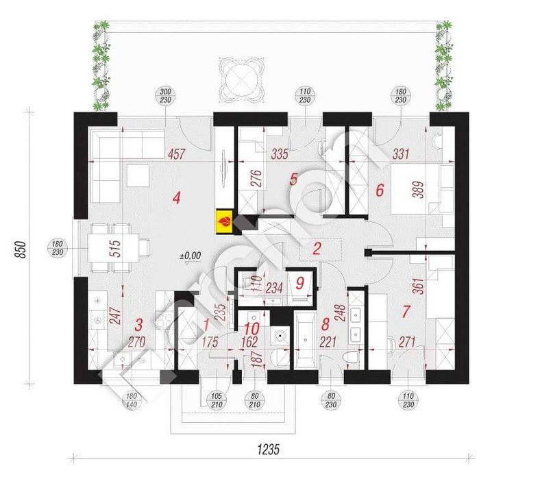 Nowy dom - Bliźniak 92m² | Działka 450m²  | Balcerów – 500 m do zalewu | Stan surowy
