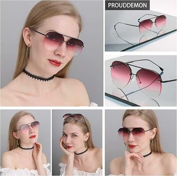Okulary przeciwsłoneczne Aviator UV400 Gradient