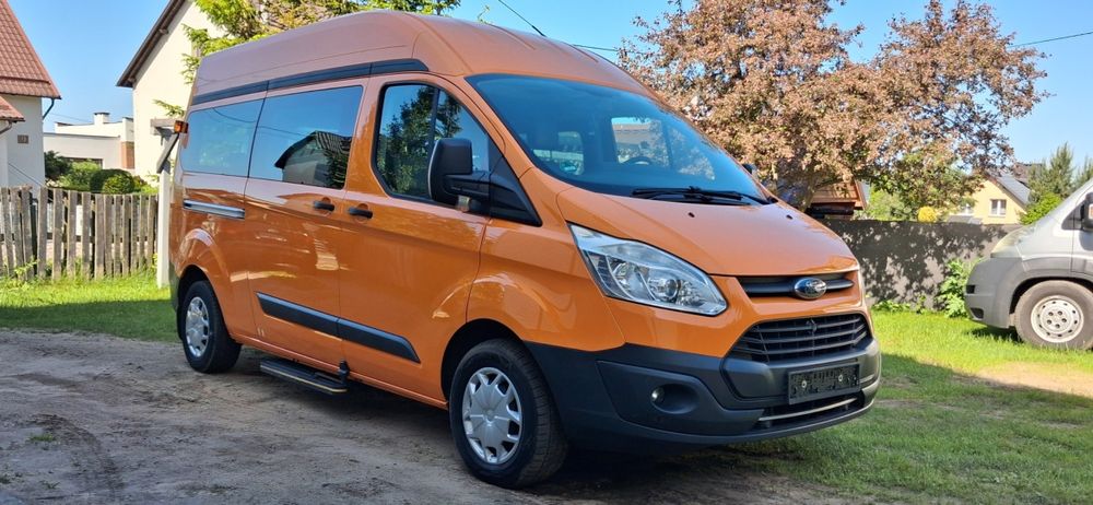 Ford Transit Custom 2017r wysoki, długi, 9 osobowy, tempomat, webasto ,  PDC, zadbany