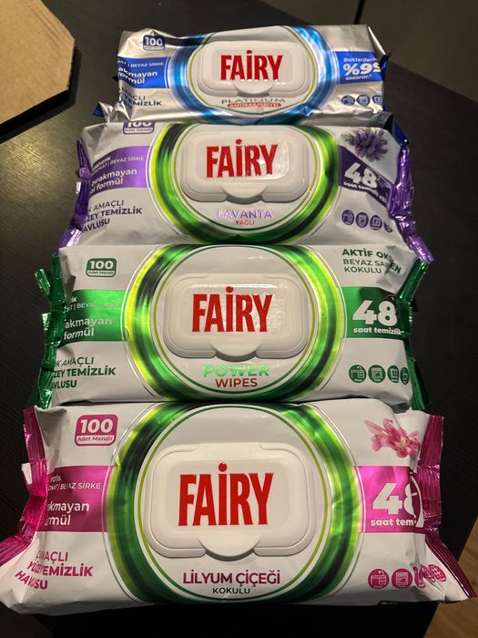 Chusteczki Fairy duże 4 x 100szt