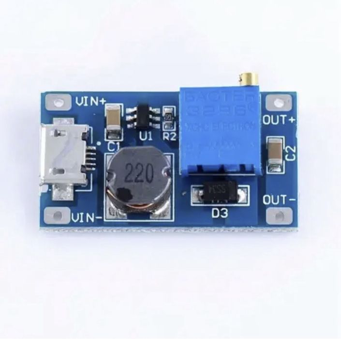 MT3608 DC-DC Регулируемый повышающий модуль 2A