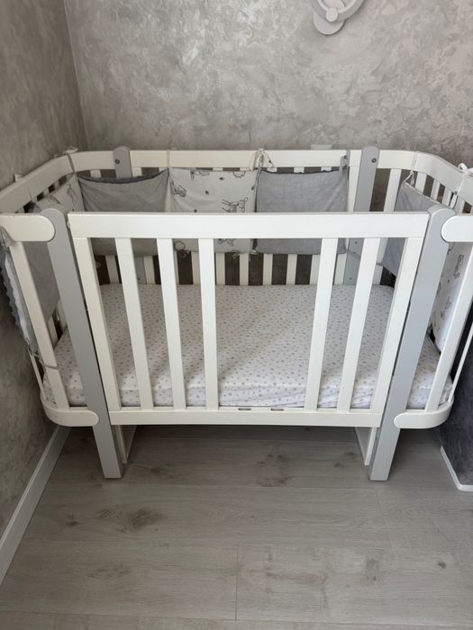 Дитяче ліжечко з маятником від МОНАКО +матрац від VERES