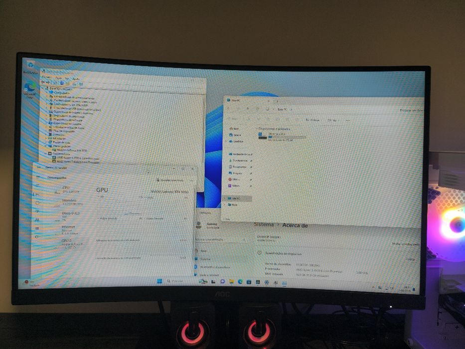 PC R5 5050RTX 16 Ram + Ecrã + Periféricos 3x Sem Juros