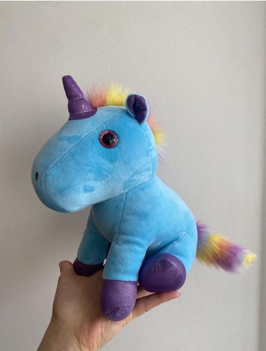 М'яка іграшка поні, єдиноріг 22 см блакитного кольору