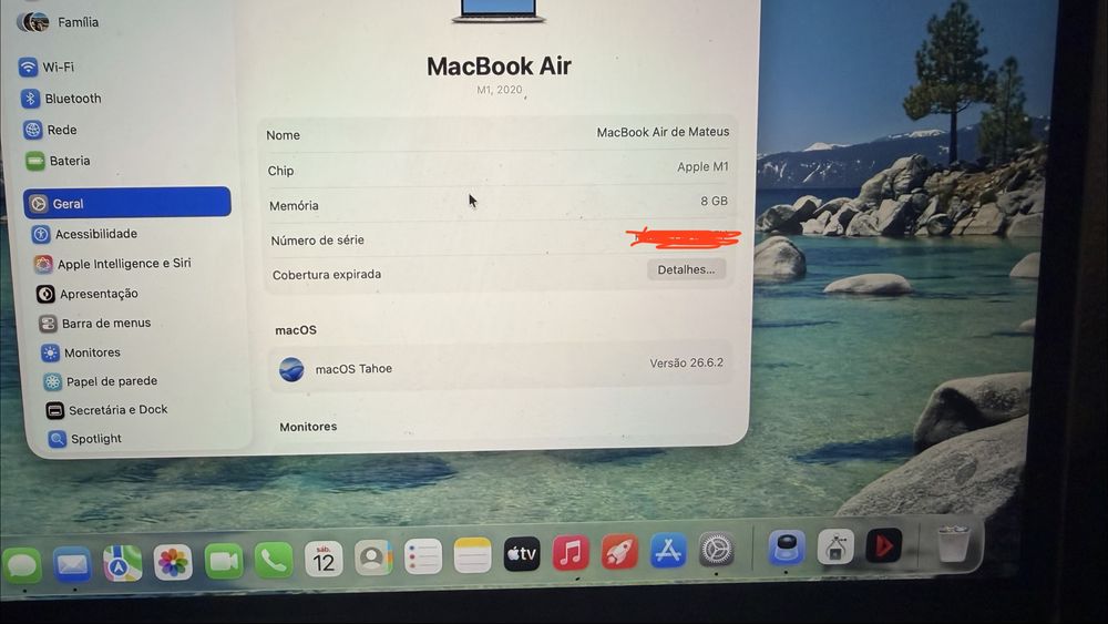 MacBook Air M1 8GB / 256GB — Como Novo (Apenas 69 ciclos de bateria!)