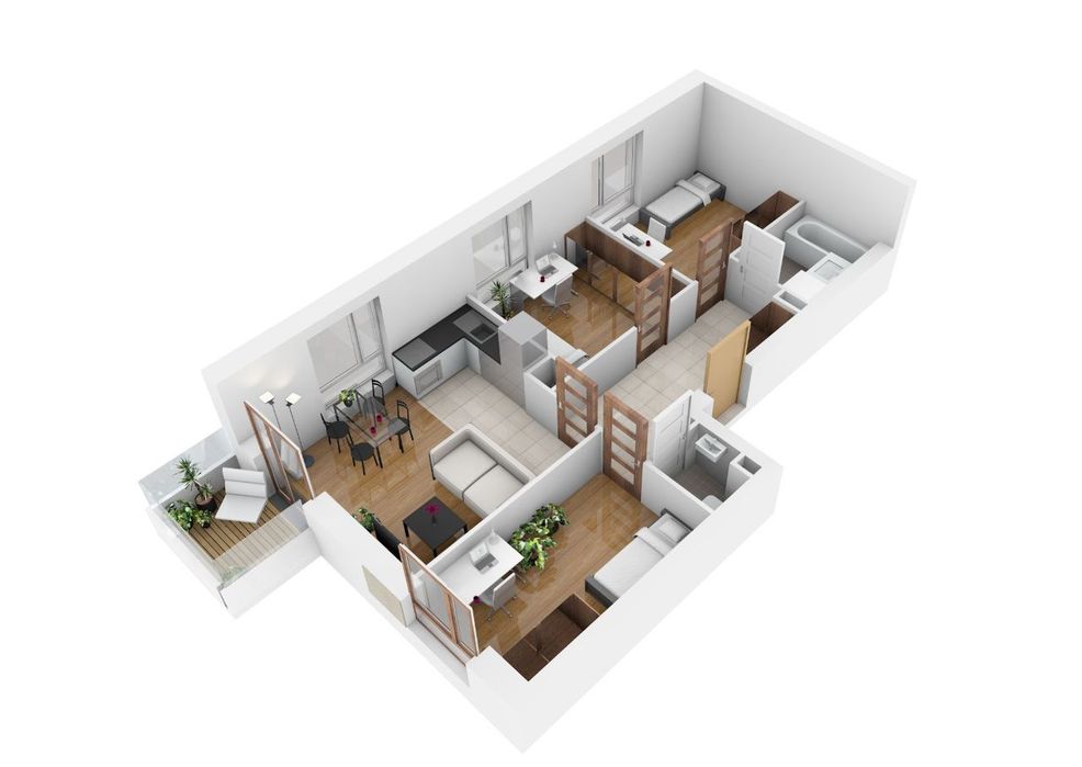PROMOCJA!!! Gotowe mieszkanie 58 m², 4 pokoje, aneks kuchenny i ogród - Widok 4