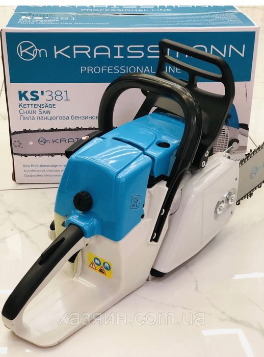 Бензопила Kraissmann KS 381 (шина 450 мм, объемом 72 см3) проф серия