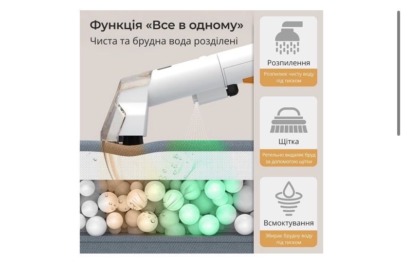 Миючий пилосос-плямовивідник  4200W 1080 ml