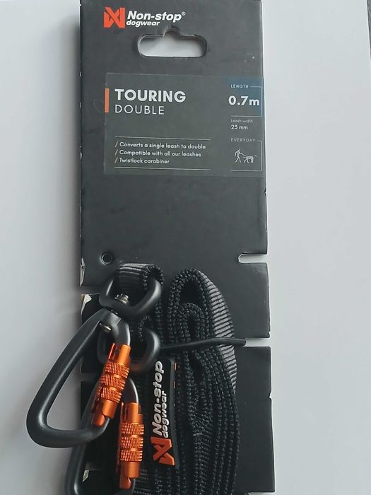 Non-Stop Dogwear dwójnik do smyczy Touring double na dwa psy *0,7m*