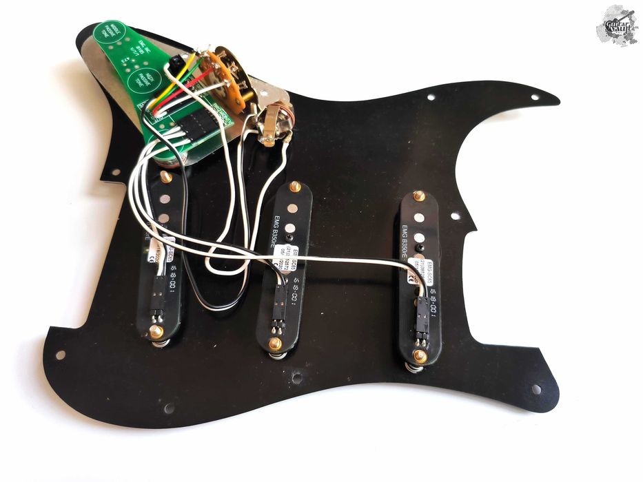 EMG ST-65 Passive Prewired Stratocaster Pickguard Set, Black пікгард