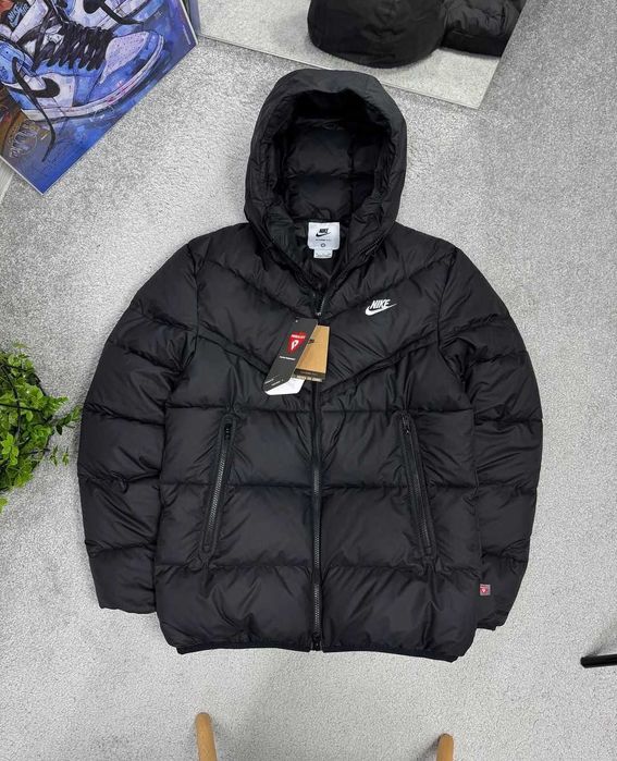 !SALE! Чоловіча куртка Nike NSW Black XS S M L XL XXL пуховик найк нсв