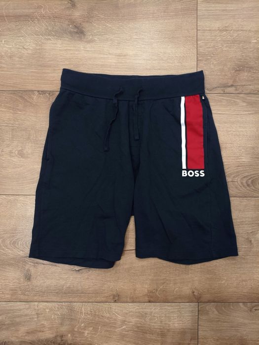 Spodenki Hugo Boss bawełniane męskie granatowe r. S