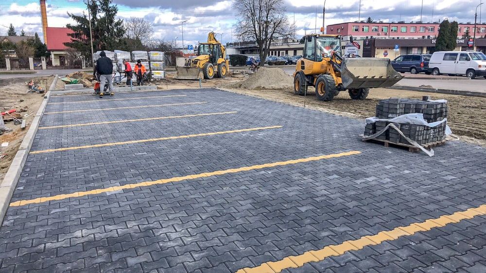 Ukladanie kostki brukowej przemysłowej / System 3D