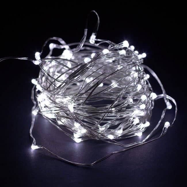 Акция! Гірлянда LED USB + батарейки Гирлянда «Роса» золото серебро LED