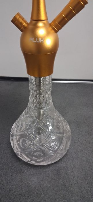 Fajka wodna Shisha 60 cm – złota, pełny zestaw