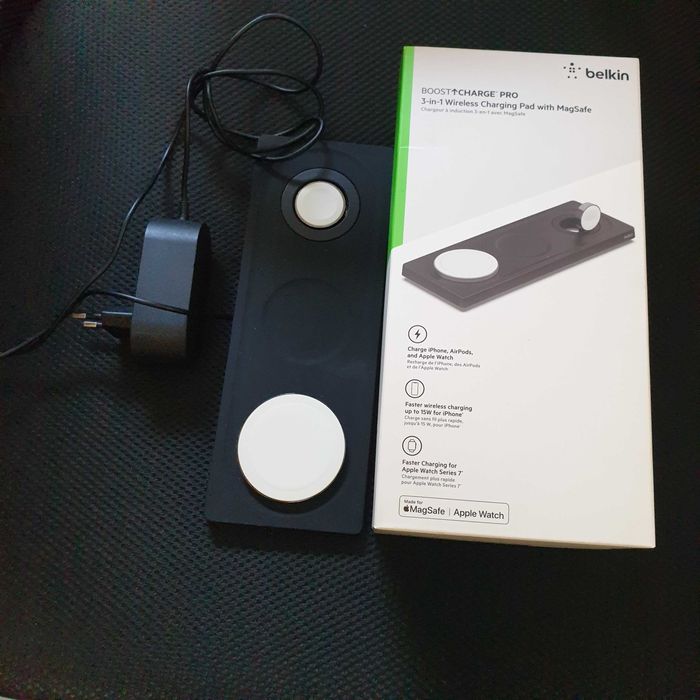 carregador sem fio MagSafe 3 em 1 WIZ016 Boostcharge Pro da Belkin
