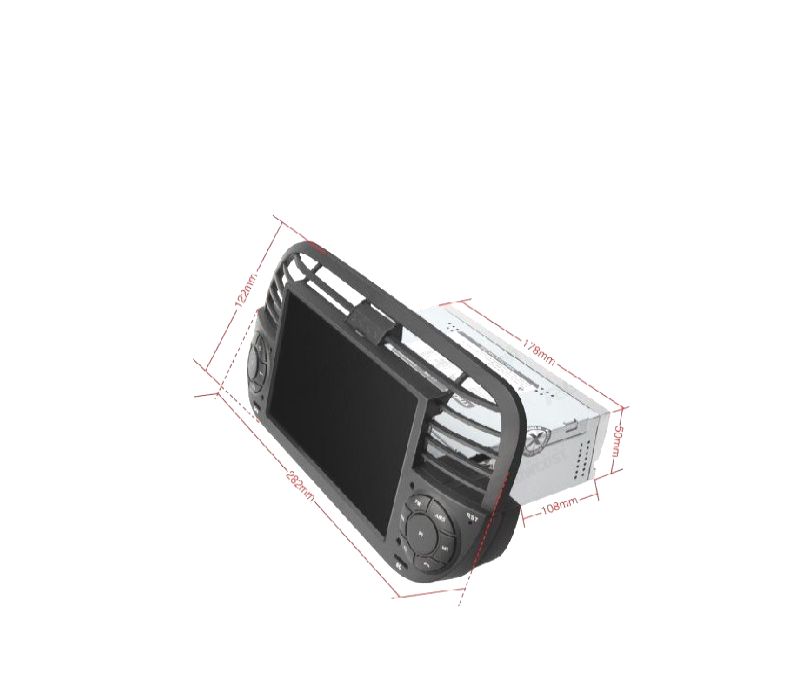 AUTO RÁDIO GPS ANDROID 12 PARA FIAT 500 07-15