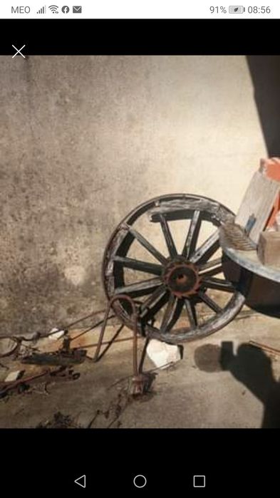 Roda carroça para restauro, ferragens e eixo