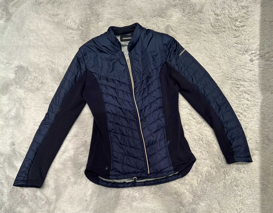 Cienka kurtka jeździecka Fouganza, czarna ze wstawkami rose gold