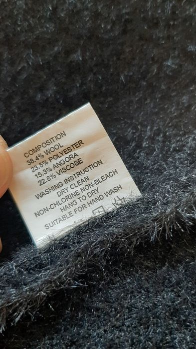 Płaszczyk mini z alpaki czarny