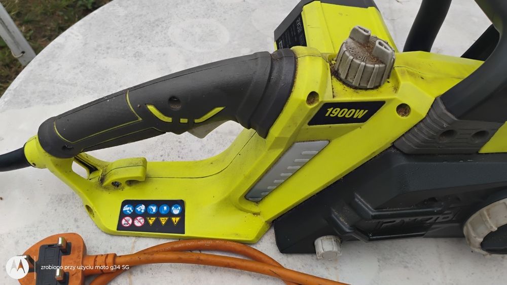 Pilarka łańcuchowa elektryczna ryobi uszkodzona