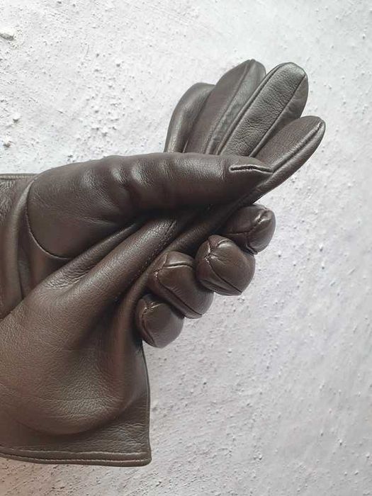 Nowe Rękawiczki Brązowe