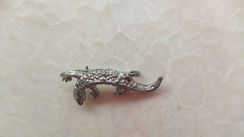 Broszka jaszczurka / salamandra – vintage, styl retro