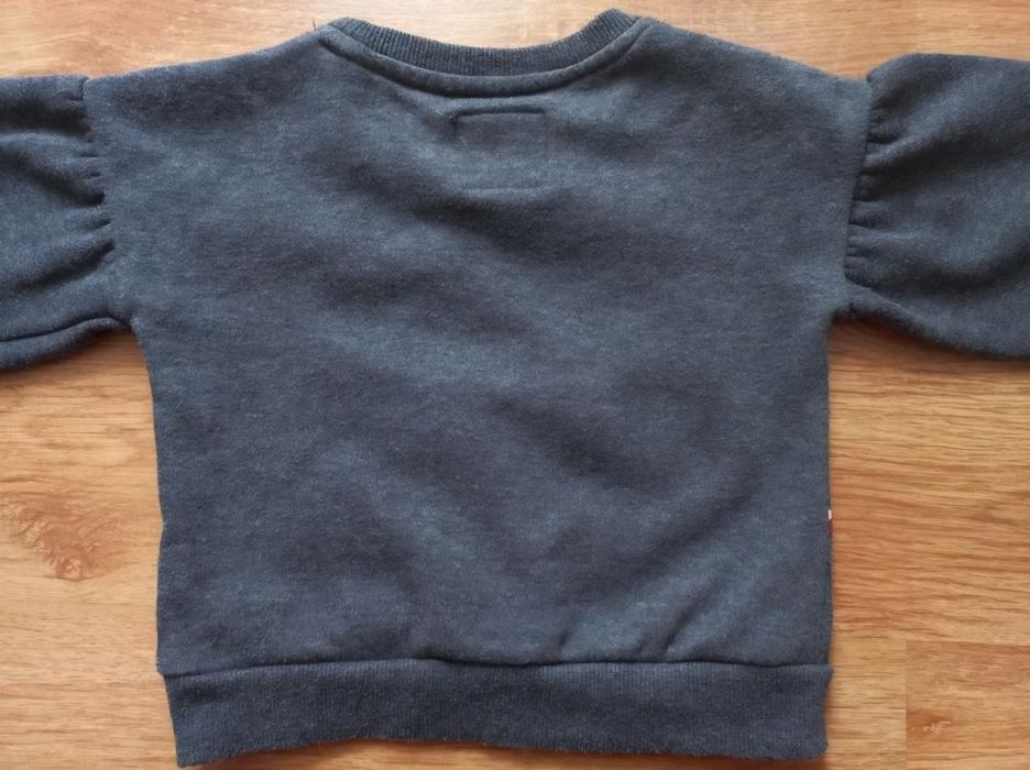 Серый свитер с цветочками primark 18 24 мес 1,5 2 года 86 92 см