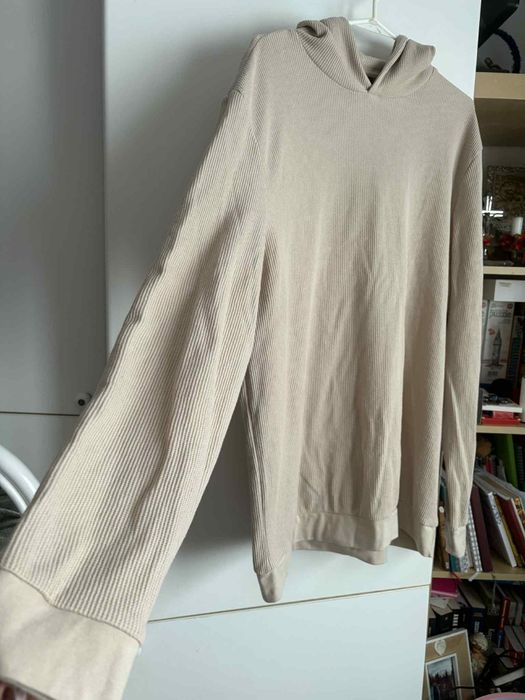 Bluza beżowa z kapturem Bershka XL