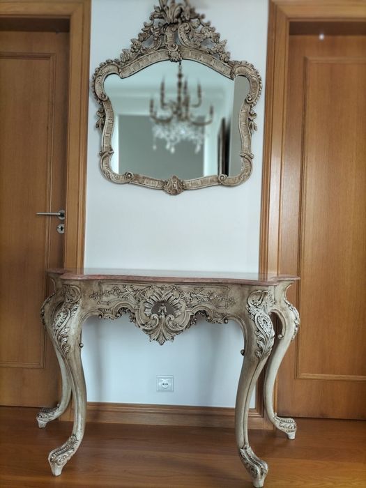 Conjunto Espelho e mesa vintage